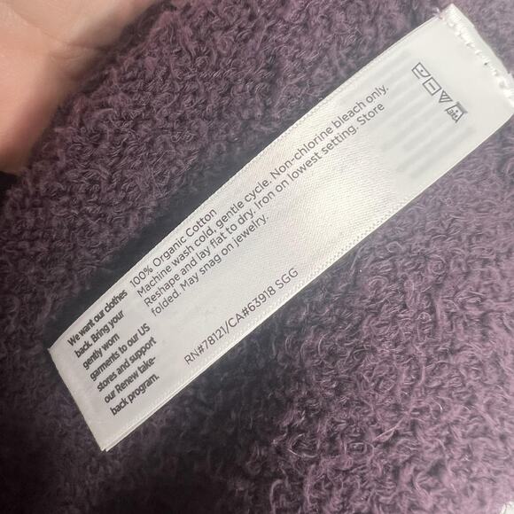 Eileen Fisher Sweater Womens 3X Purple Organic Cotton V Neck Oversized Tunic - Picture 4 of 9